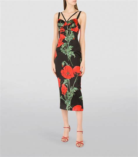 dolce gabbana floral drops review|Dolce & Gabbana floral midi dress.